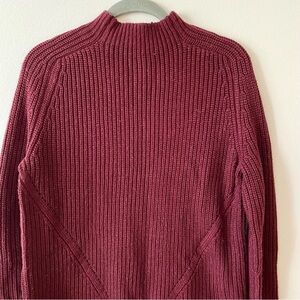 ASOS Burgundy Mock Neck Sweater